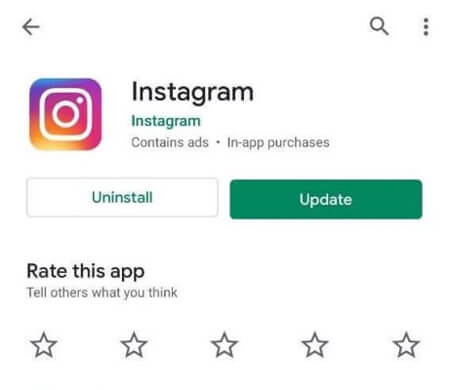 تحديث تطبيق انستقرام
