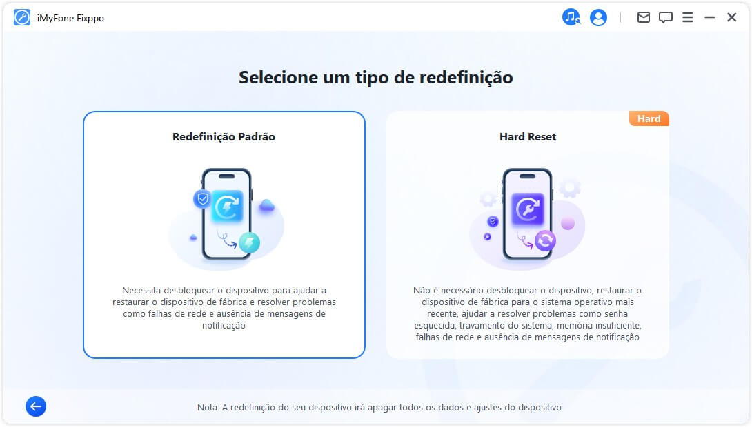 Redefinição padrão