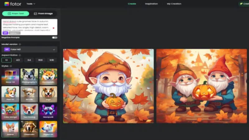 fotor ai anime art generator from text