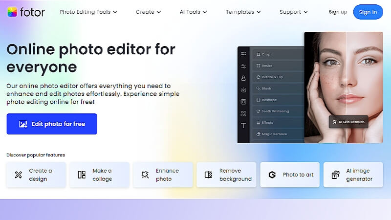 fotor tool crop images