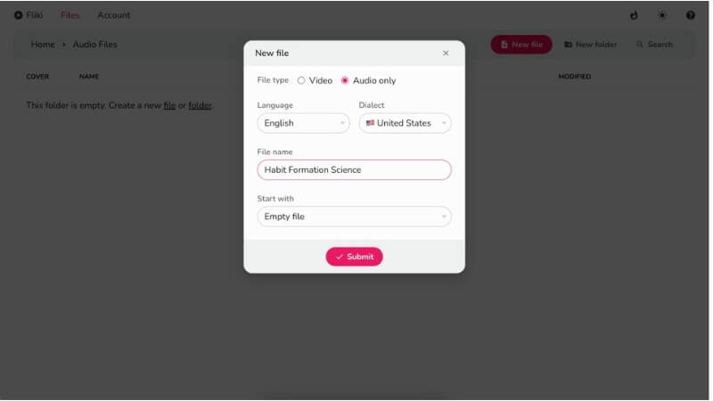 how to make audiobooks with filik