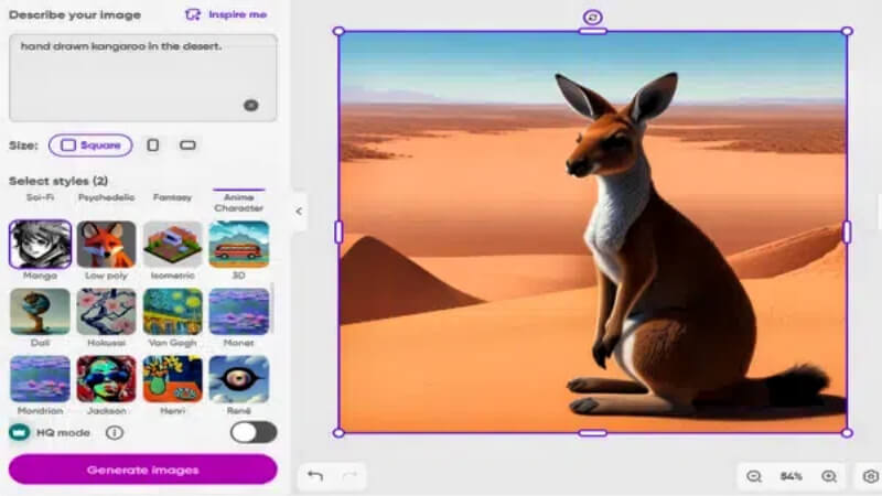picsart ai anime art generator from text