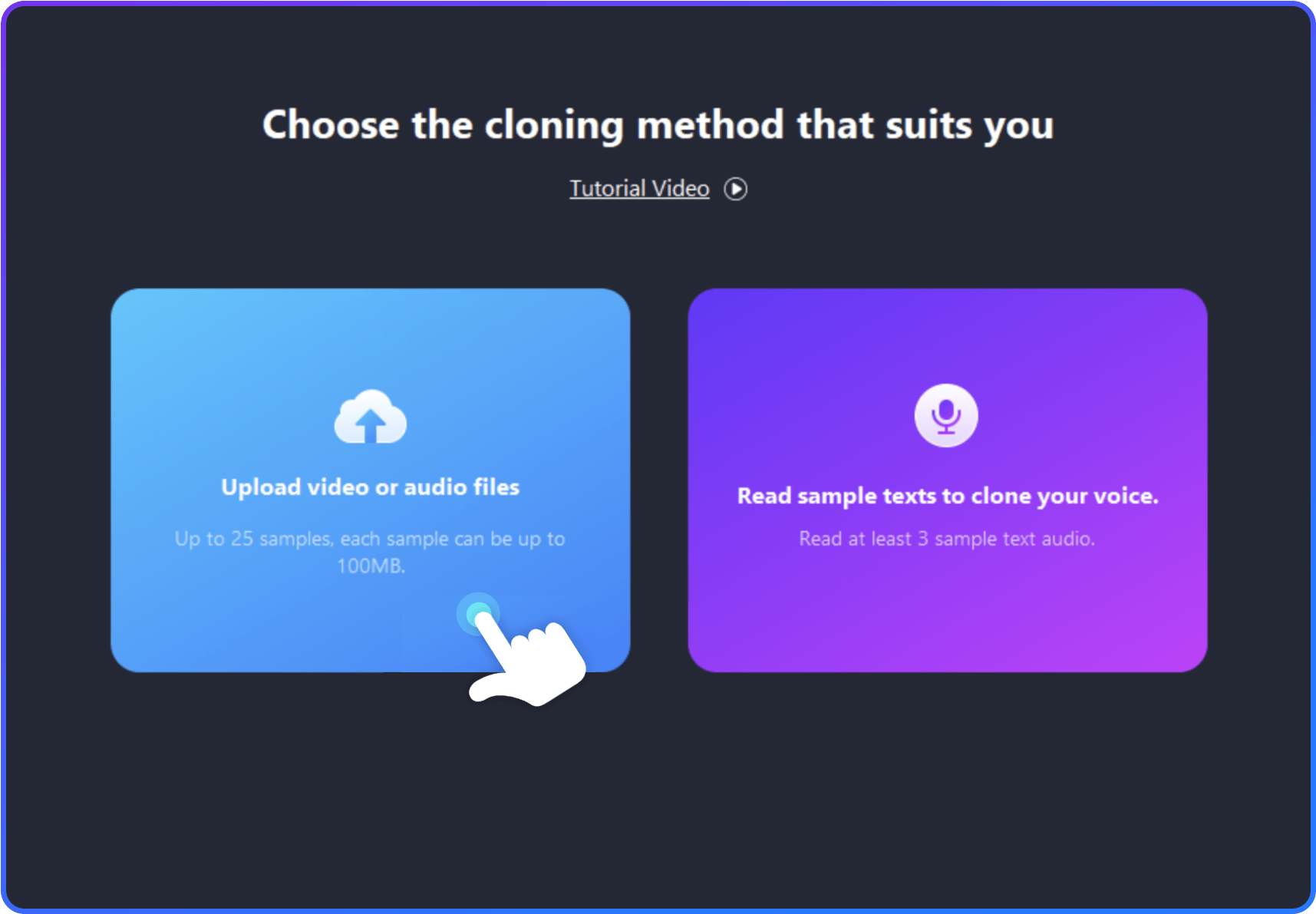 step 2 upload clone audios