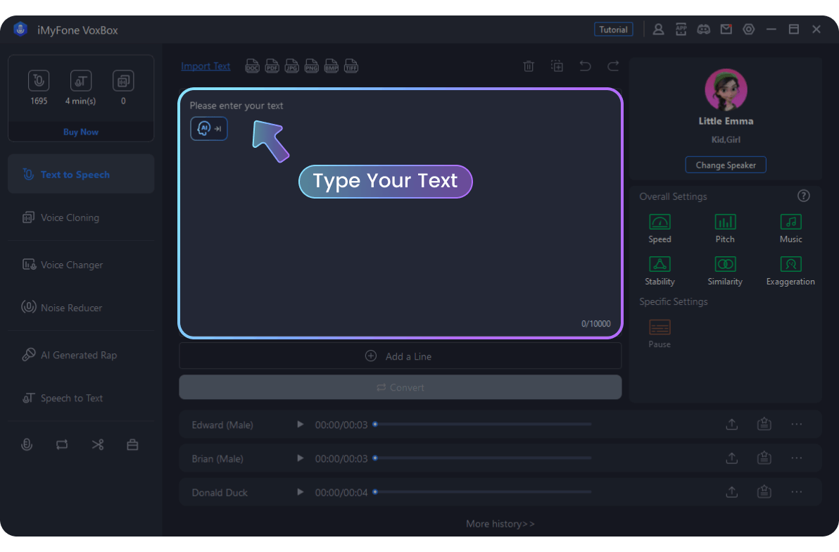 step 2 type your text