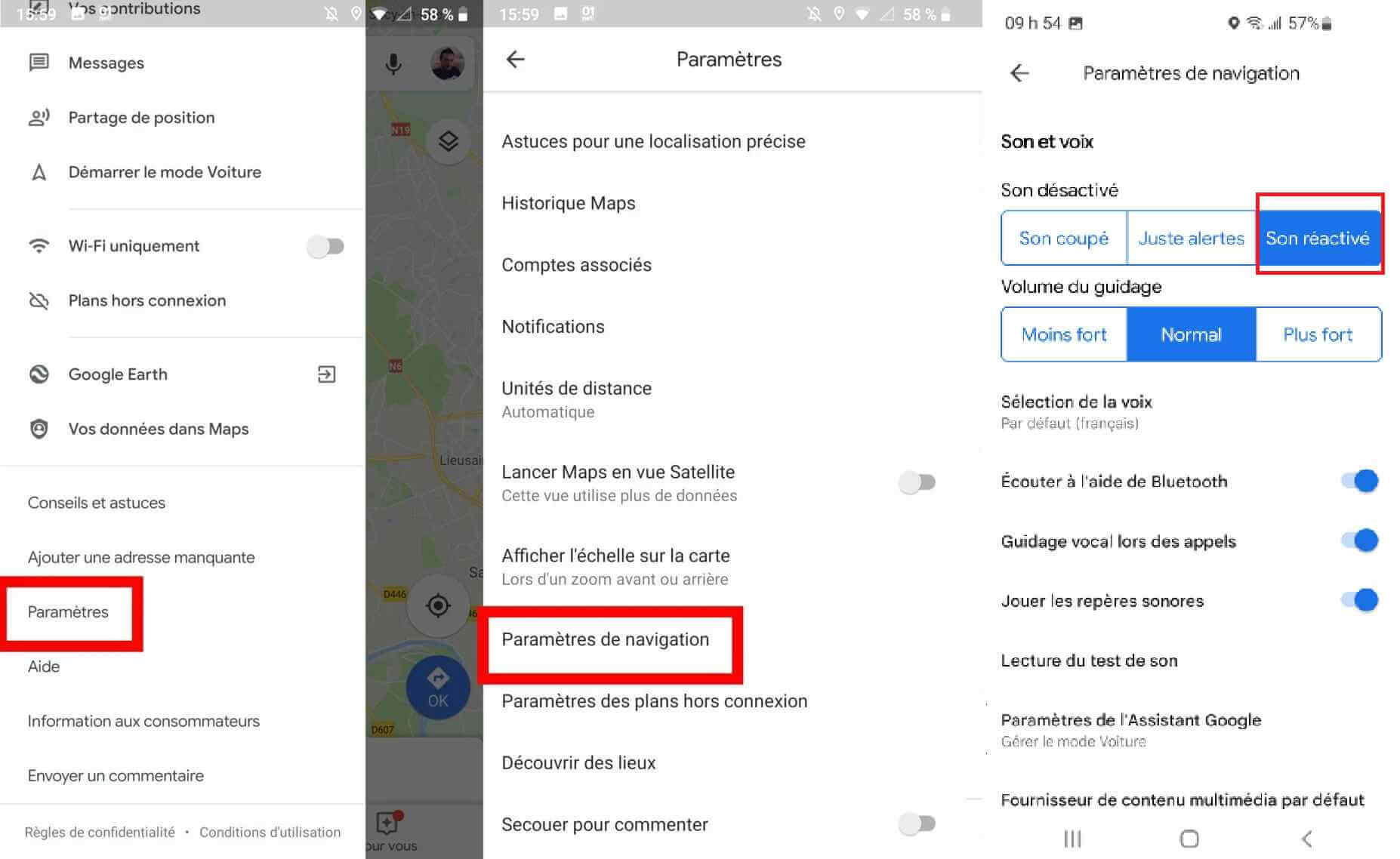 Son réactivé Google Map