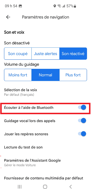  Désactiver Écouter à l'aide de Bluetooth