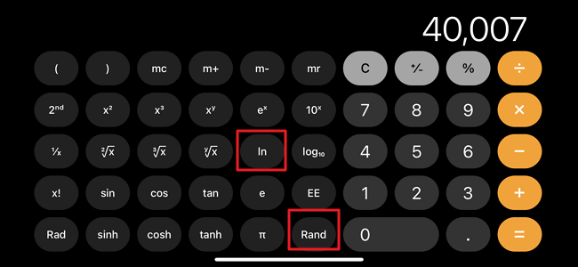 accéder à la calculatrice scientifique