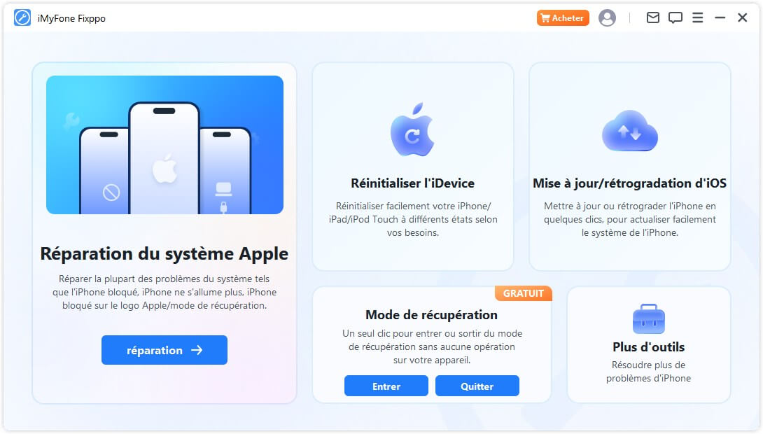 choisir un mode de réparation fixppo