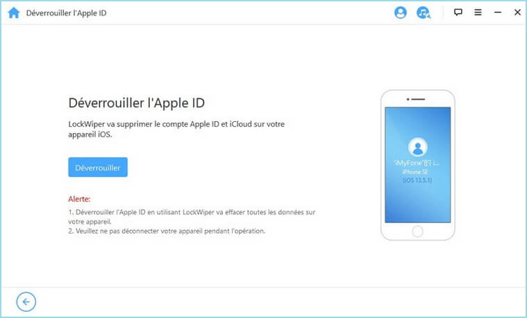 commencer à déverrouiller Apple ID
