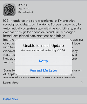Régler le problème Impossible d'installer la mise à jour. Une erreur est survenue lors de l'installation d'iOS 18/17/16