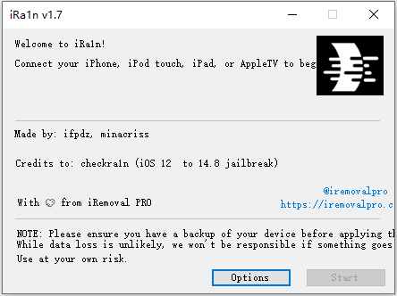 lanzar la herramienta de jailbreak
