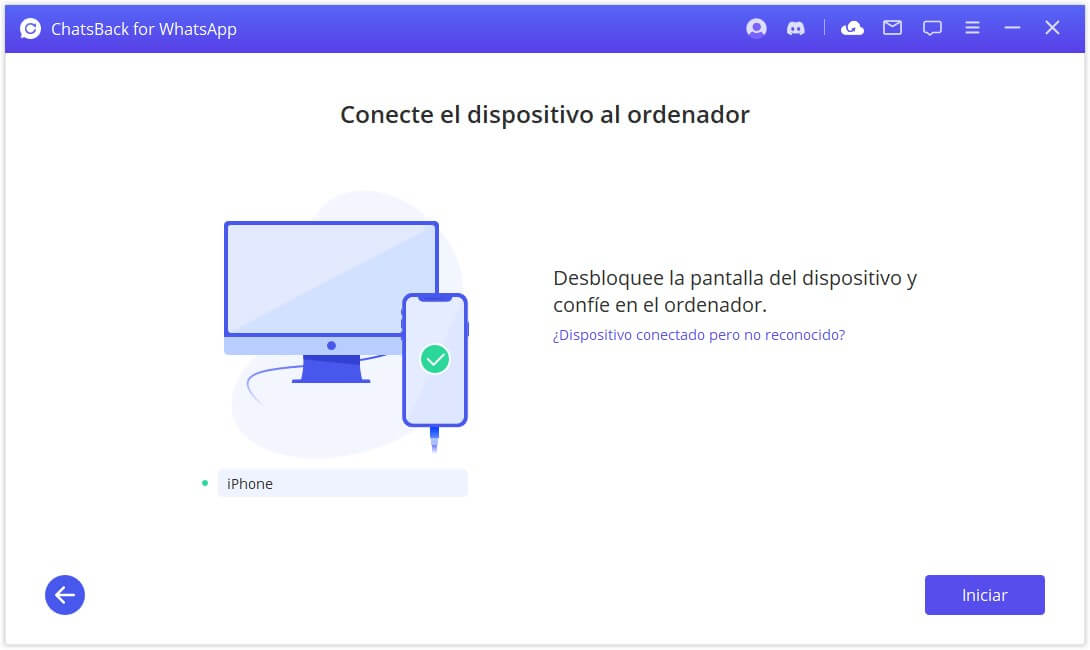 Selecciona el tipo de datos de WhatsApp