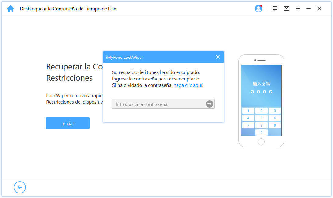 introducir la contraseña de iTunes