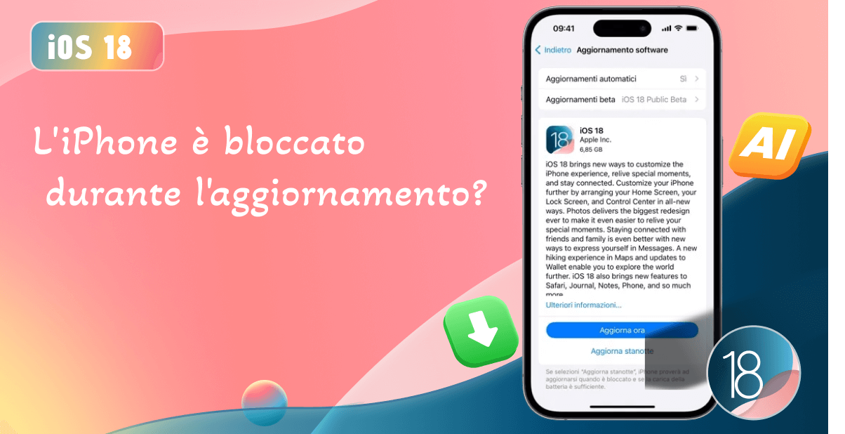iPhone è bloccato durante l'aggiornamento