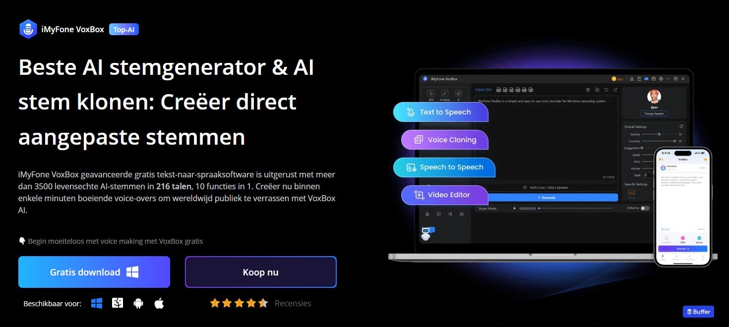 VoxBox-AI-spraakgeneratie en TTS